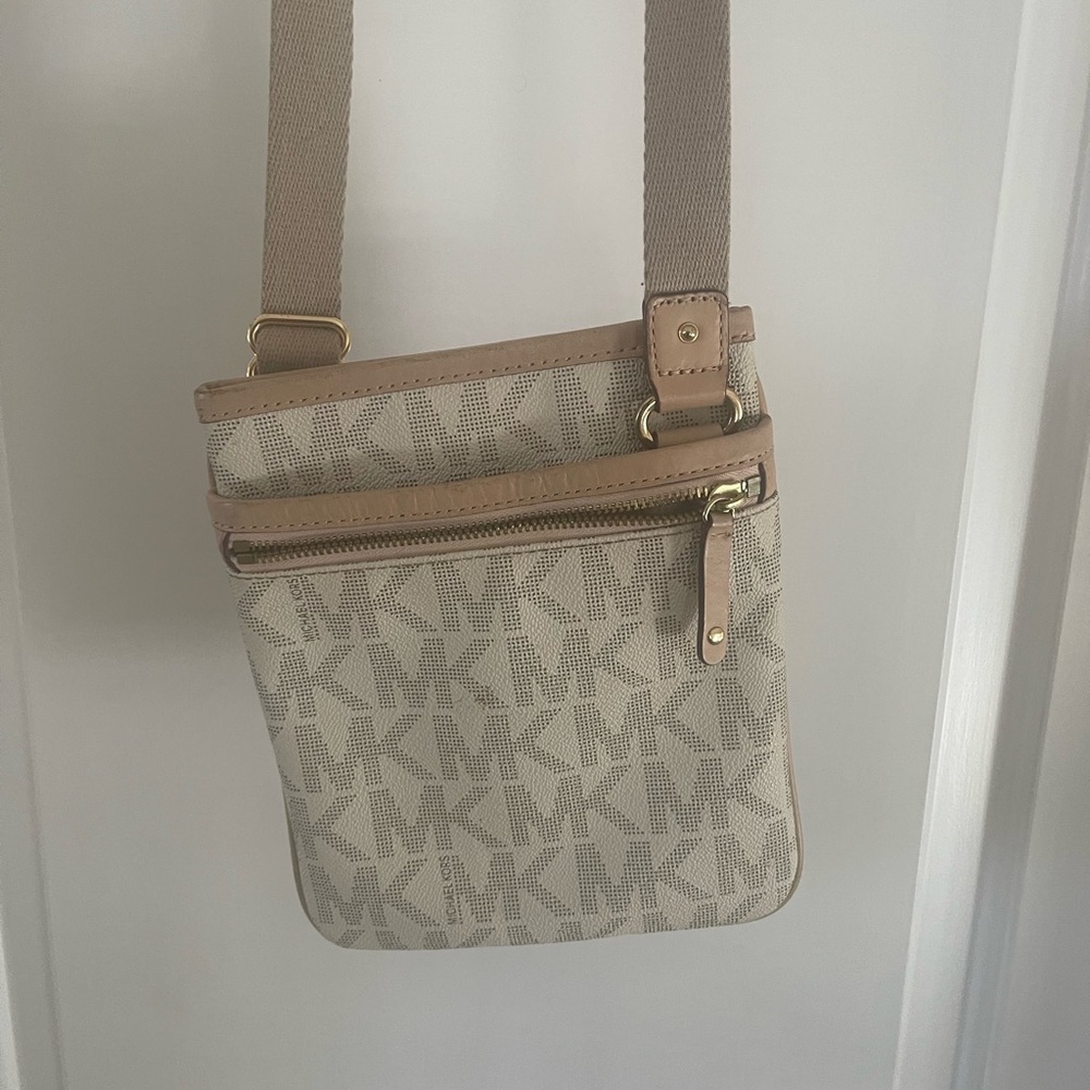 Michael Kors Coated Canvas Logo Pattern Crossbody Bag